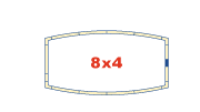 Овальный бассейн 8x4