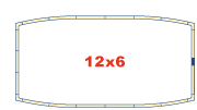 Овальный бассейн 12x6