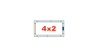 Прямоугольный бассейн 4x2